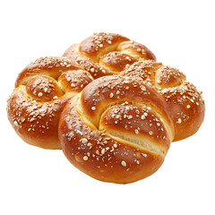 Baked sweet buns, freshly made bakery bread, isolated on a white background
