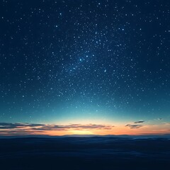 Night ocean sunset starry sky high resolution hd image