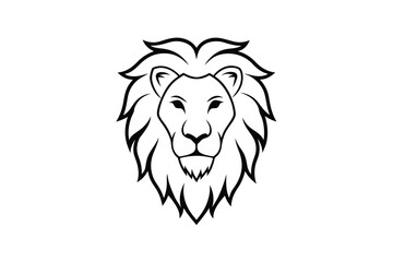 Fototapeta premium Lion head vector illustration with wild animal mascot design