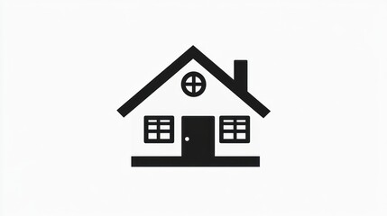 Fototapeta premium Simple House Icon for Real Estate or Home Design