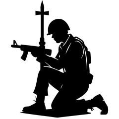 silhouette of a soldier