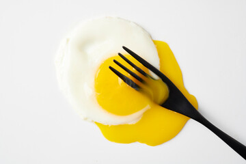 Fried Egg with Broken Yolk