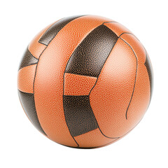 Official regulation-size volleyball isolated on plain white background without any shadows, realistic sports ball photography,