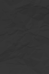 Black clean crumpled paper