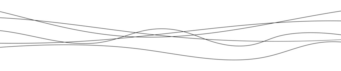 Thin curved wavy lines