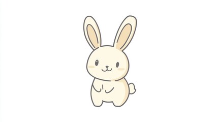 Obraz premium Cute cartoon rabbit illustration