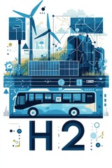 Illustration of Hydrogen Energy Future with Advances in Sustainable Transportation