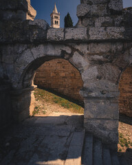 Naklejka premium Interior of the famous Pula Arena in Croatia