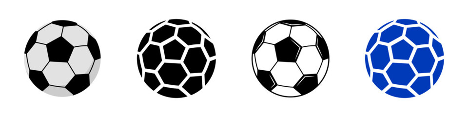 Fototapeta premium Soccer ball icon. Soccer ball Icon in different colors.