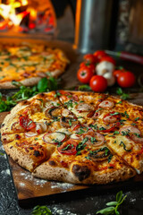 Delicious pizza for the restaurant