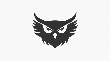 Obraz premium Stylized Owl Logo with Bold Design Features for Branding and Marketing Purposes