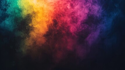 Fototapeta premium Colorful smoke swirls, dark background, abstract art, design element (32)