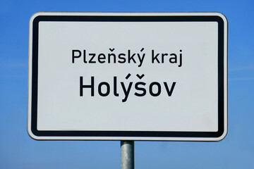 Ortsschild Plzeňský kraj Holýšov