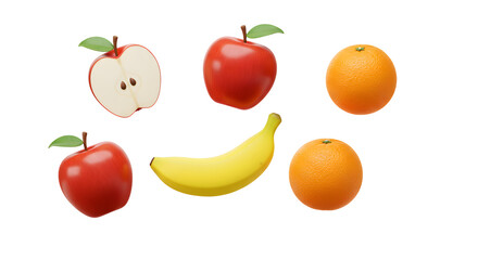 Apple and Banana Smiley Grid