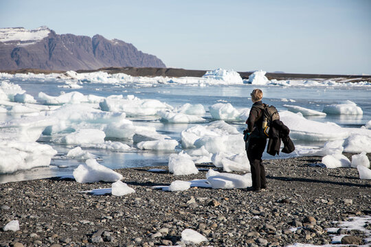 J&ouml;kuls&aacute;rl&oacute;n, the glacier lagoon in Iceland