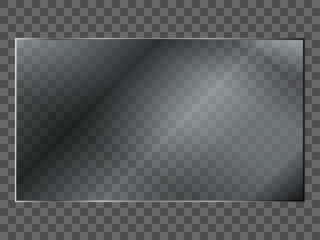 16:9 vector image of a mirror reflection, suitable for application on glass, plastic, or acrylic window surfaces. Offers a glossy, luminous appearance with bright highlights and transparency.	