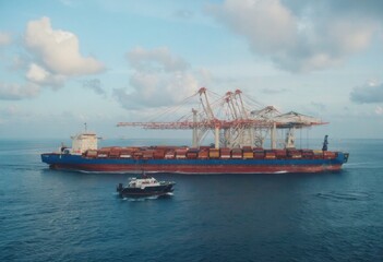 Fototapeta premium Container Ship in the Ocean