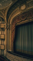 Obraz premium Abandoned Theater's Grandeur: A Glimpse into a Forgotten Stage