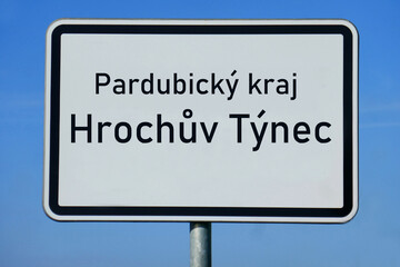 Ortsschild Pardubický kraj Hrochův Týnec
