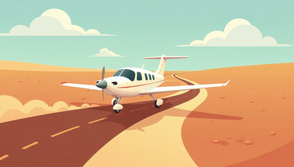 plane follows dusty ditch curved path guides via gps navigation