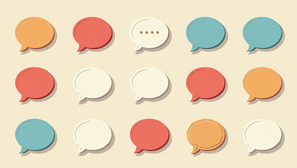 speech bubble icon set includes talk lines various terms people man user dialog chat editable