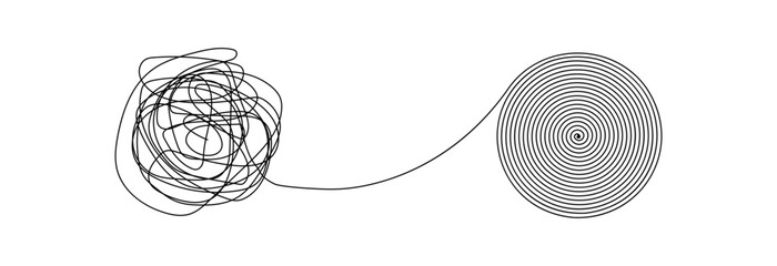 Untangling the tangled tangle. Chaos in thoughts, concept psychology, mental health, ordering the inner world.  