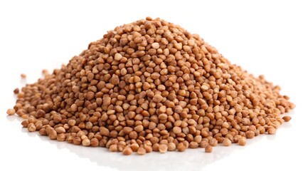 buckwheat on white background