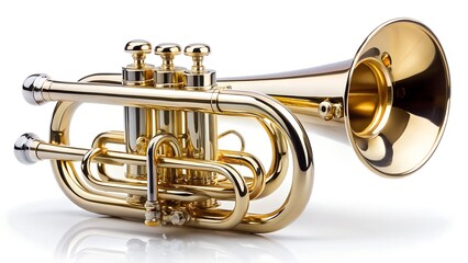 Obraz premium trumpet isolated on white background