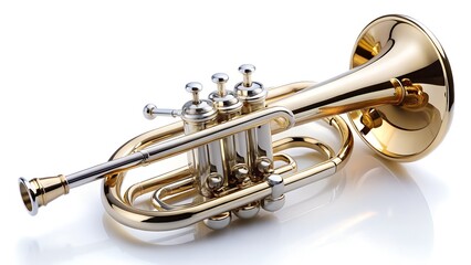 trumpet isolated on white background