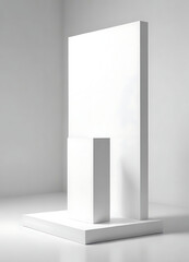 Minimalistic White Display Stand for Products