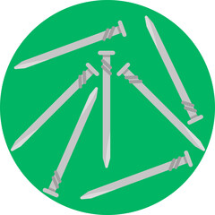 Fastening Tool – Represents a nail used to join materials in carpentry projects.