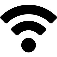 Wifi symbol PNG isolated white background icon button
