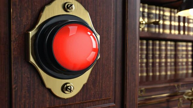 Red emergency button.