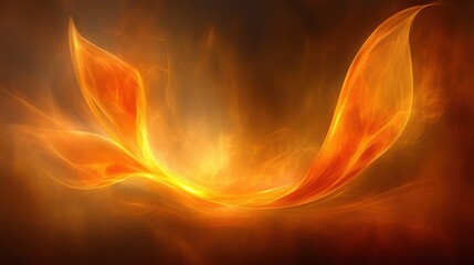 Fototapeta premium In this abstract design, symmetrical beams of orange and white light stretch from the center, radiating out in a fan shape. 