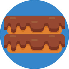 Classic French Dessert – Depicts a traditional eclair, a staple treat in French bakeries.