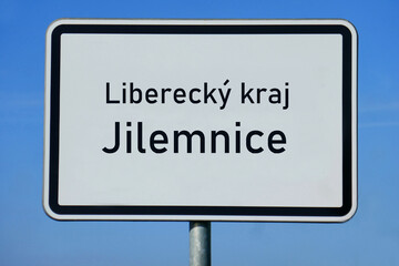 Ortsschild Liberecký kraj Jilemnice