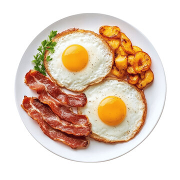 Full English Breakfast with Eggs and Bacon