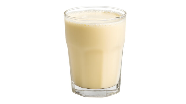 Refreshing Beverage in a Glass A Tall Clear Cup Filled with Frothy Creamy Drink Perfect for