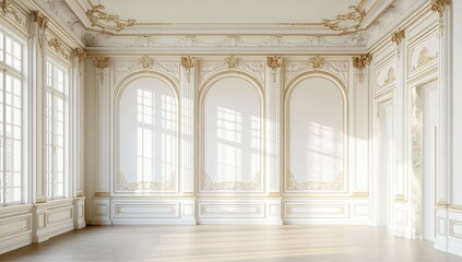 Naklejka premium Elegant, sunlit, classical interior