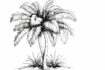 Fototapeta premium Tropical Palm Tree Illustration (1)