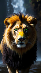portrait of a lion