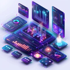 "Futuristic Workspace: The Ultimate Digital Command Center"

