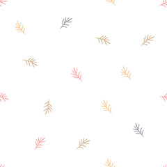 seamless pattern of plant leaf