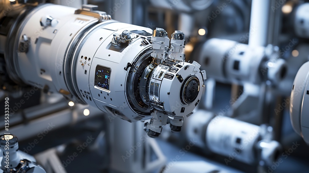 Poster a next-gen orbital factory utilizing ai and robotics for spacecraft assembly.