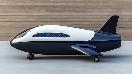 Obraz premium Sleek modern design rendering of a futuristic aircraft in profile