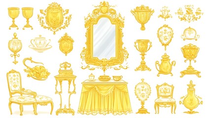 Golden Baroque Decor Collection.