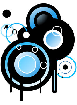 Frutiger Metro Abstract design blue version d&eacute;grad&eacute;s de couleur - version vectorielle