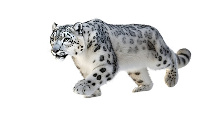 Obraz premium A majestic big cat with distinctive spotted fur poised in a powerful stance against a dark bac