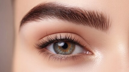Obraz premium Microblading Eyebrows: Artful Tattoo for Perfectly Shaped Facial Beauty at a Chic Salon