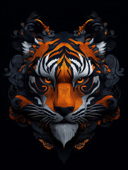 tiger head vector